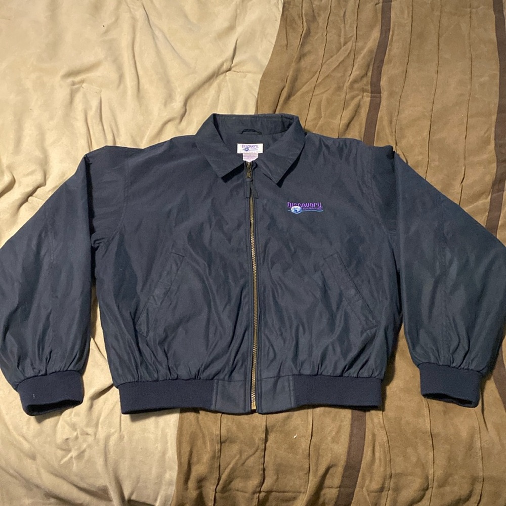 Discovery Channel Navy Blue Zip-Up Jacket 80’s